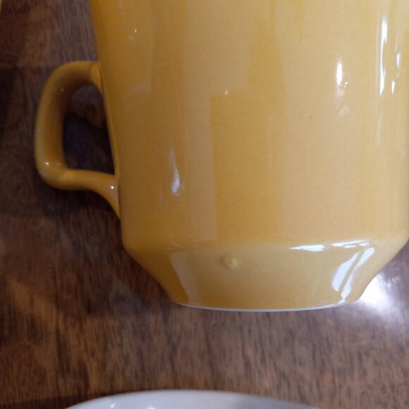 Vintage Yellow Royal China Sierra Madre Ironstone Coffee Cups Set of 8 - Picture 9 of 16